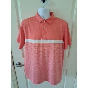 Croft & Barrow Shirt Mens Sz XL Performance Polo Short Sleeve Coral Polyester